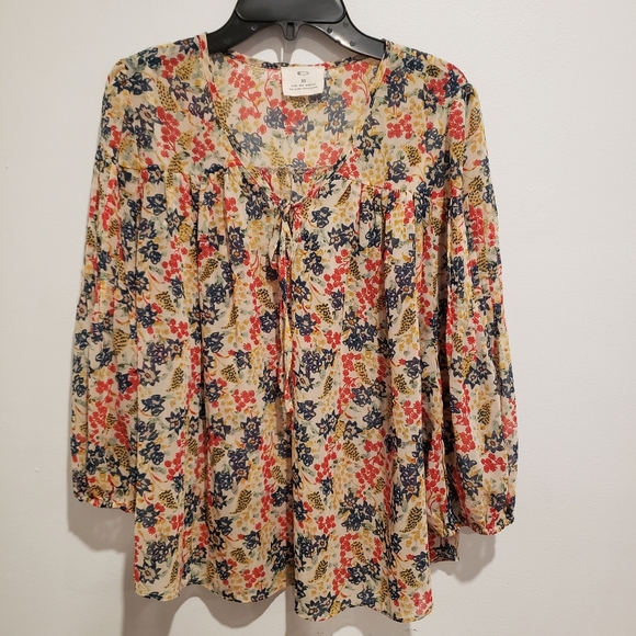 Urban Outfitters Pins And Needles Sheer Floral Top Size XS